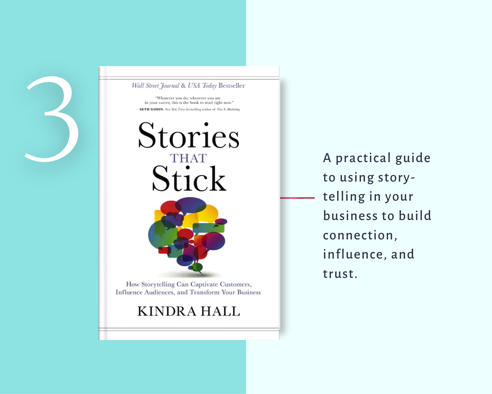 A book called stories that stick is on a blue background.