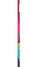 It looks like a pencil with a colorful pattern on it.
