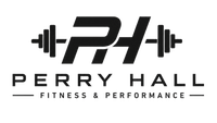 Perry Hall Fitness & Performance logo with barbell icon in black and gray