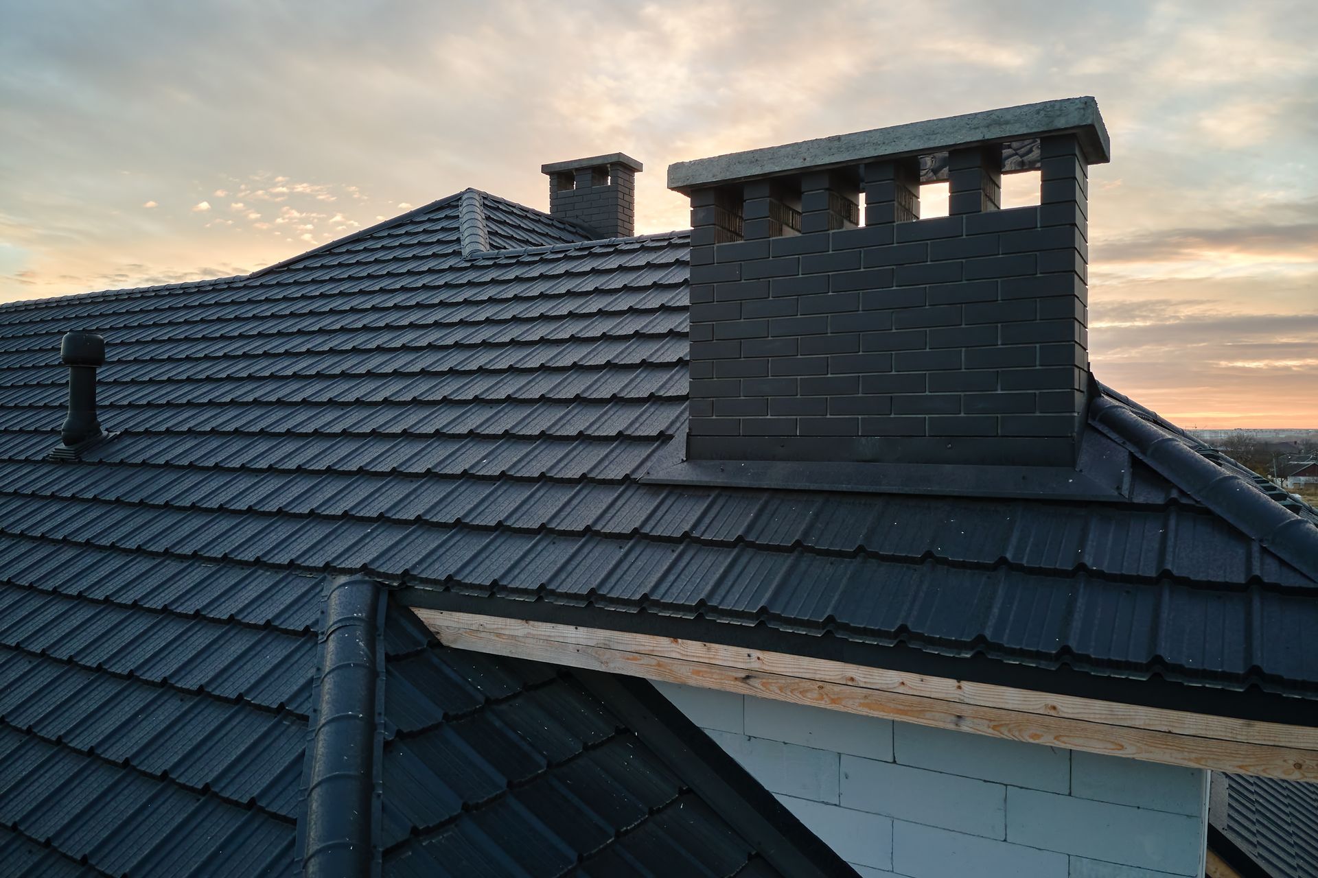 A Top View Of A Roof With Mesh Over The Junction — Bradley Roofing in Tuncurry, NSW