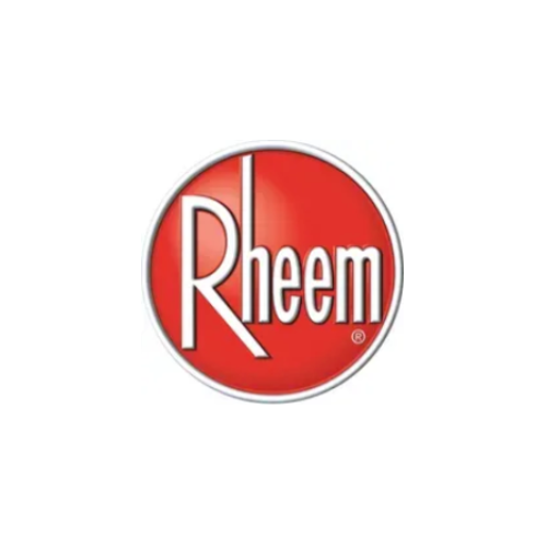 A red rhoem logo on a white background
