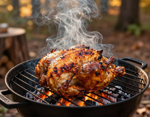 Poultry Blend seasoning on spatchcocked chicken