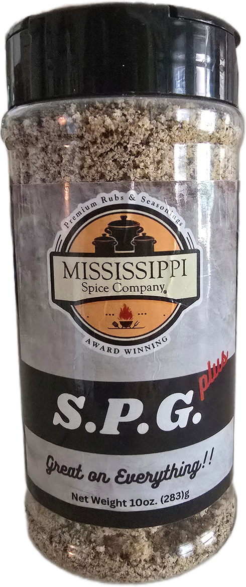 SPG Plus seasoning being applied to a brisket
