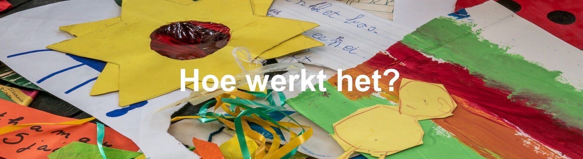 Colorful crafts and text