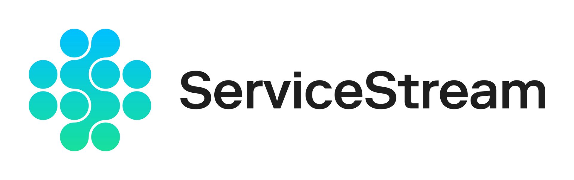 ServiceStream logo with a teal and green circular design and the word