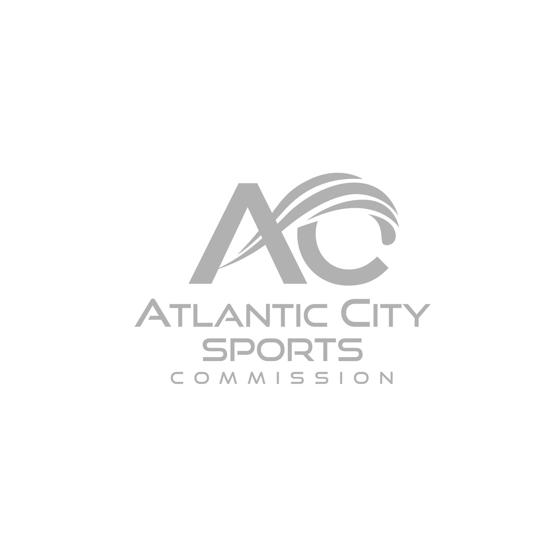 Gray Atlantic City Sports Commission on white