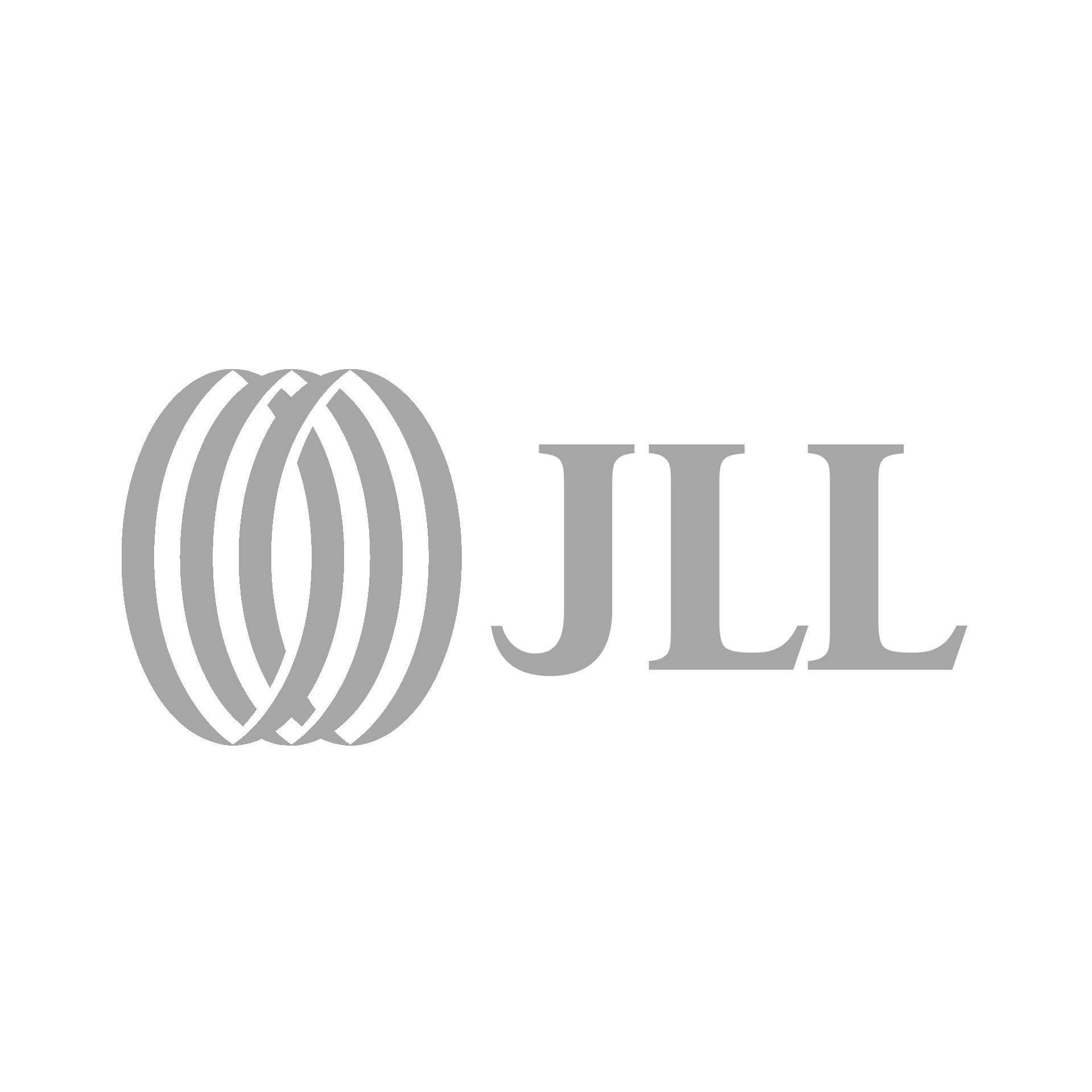 Gray JLL logo on white