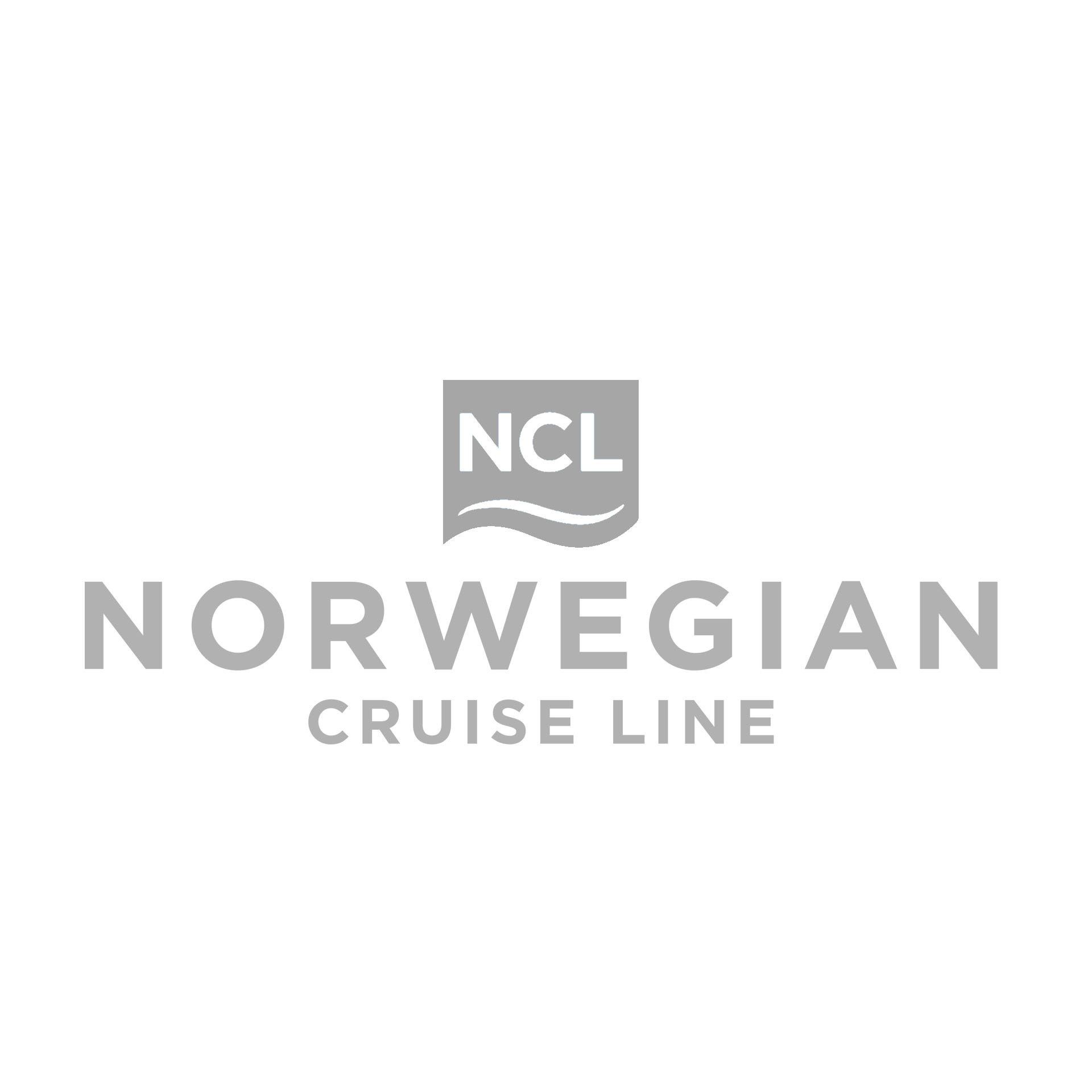 Gray Norwegian Cruise Line logo on white