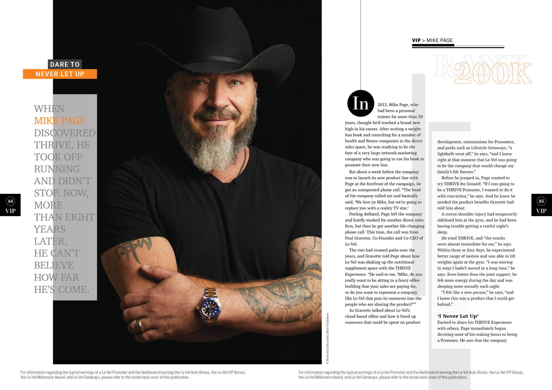 VIP Magazine spread
