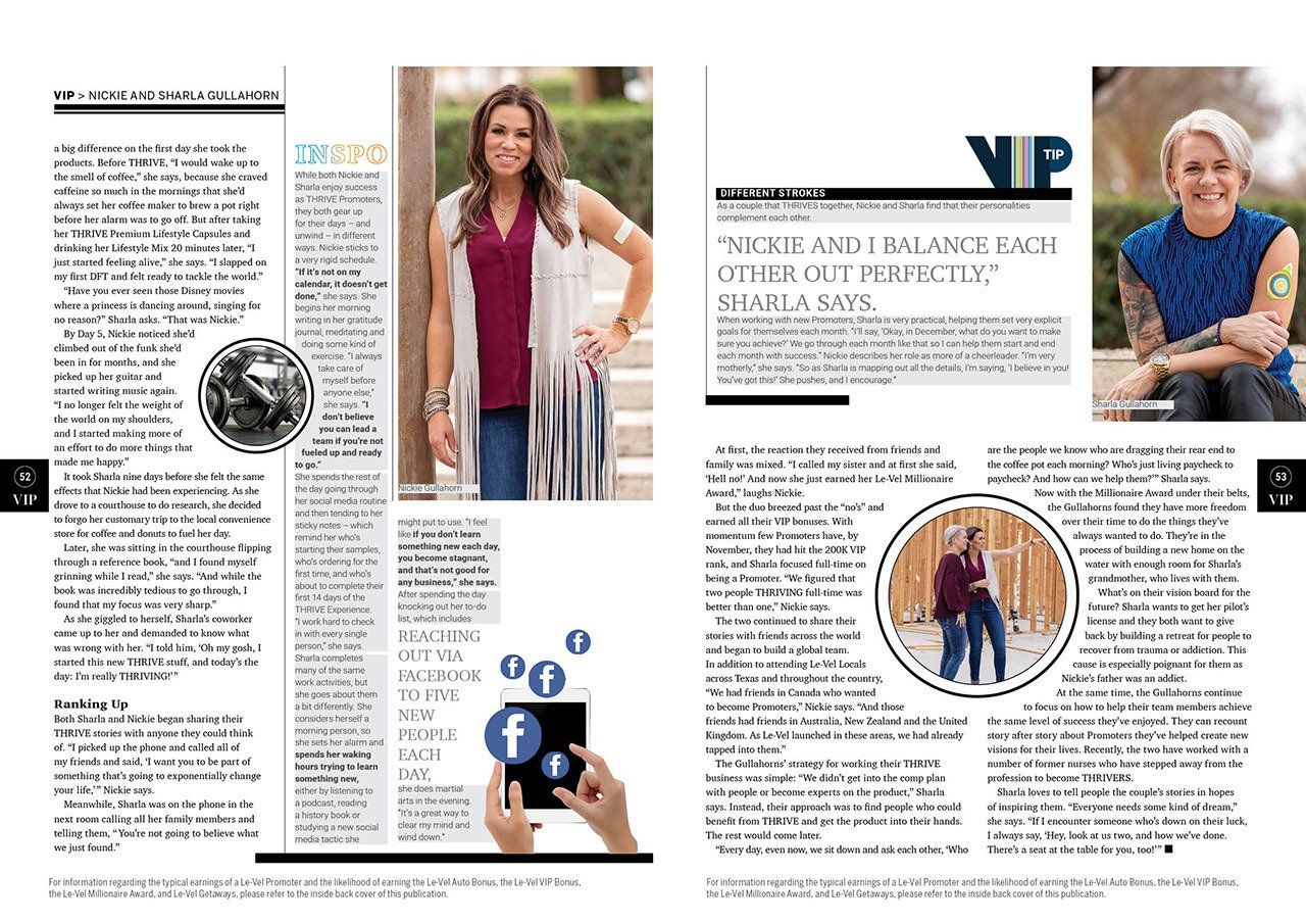 VIP Magazine spread