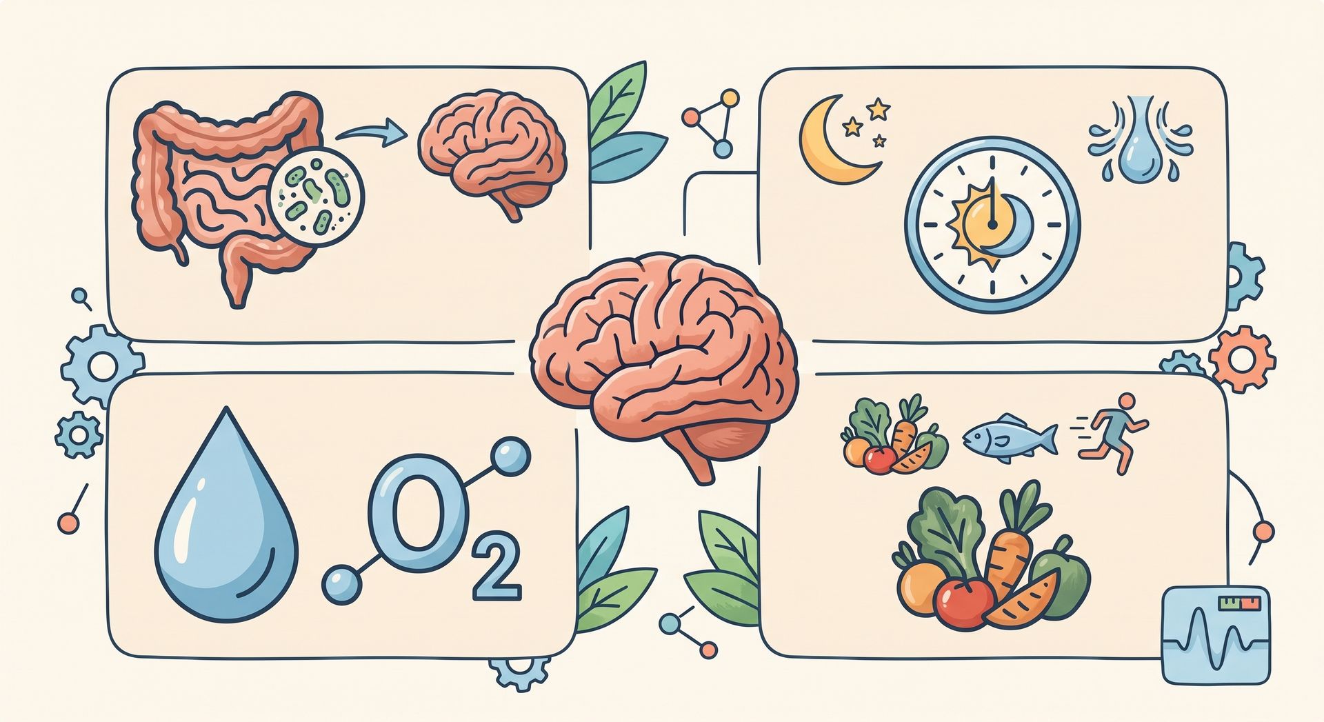 Si vede un disegno che riassume le principali cause della neuroinfiammazione