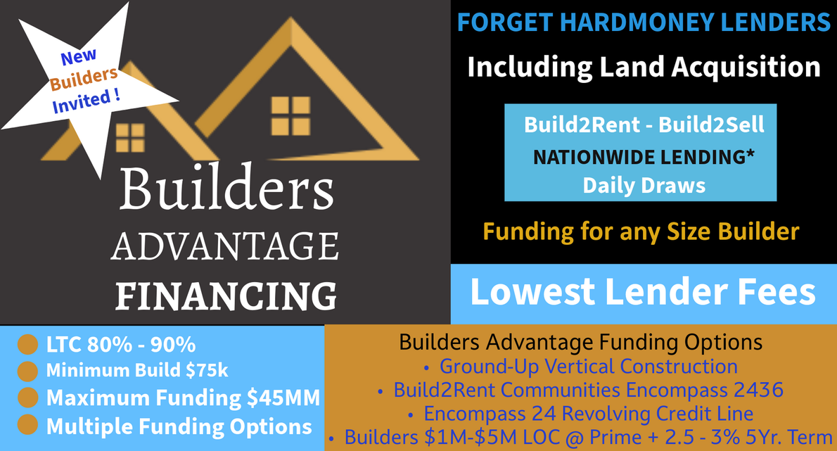 Logo for builders advantage financing for build2rent or build2sell.