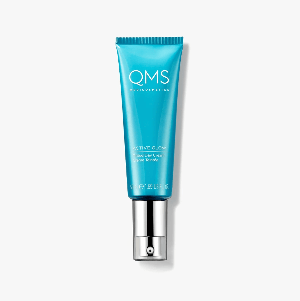 Un tubo blu con sopra la parola oms