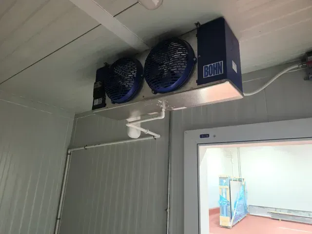 A photo of an HVAC System Install. Agricultural HVAC Meet Production Plant.