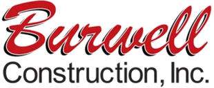 Burwell Construction, Inc. logo in red script and black text on a white background
