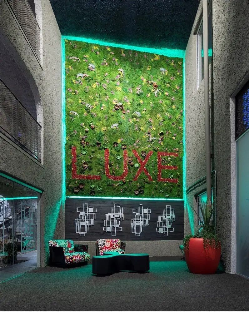 An artist 's impression of a living wall in a building
