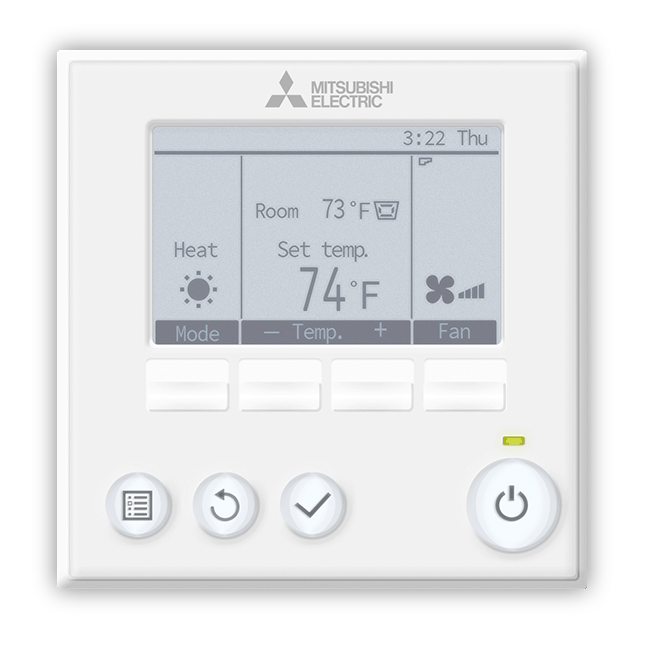 Mitsubishi Wall-Mounted Wired Controller - Coastal Air Plus