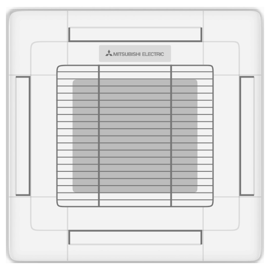 Mitsubishi Ceiling Cassette / Suspended Ductless System - Coastal Air Plus