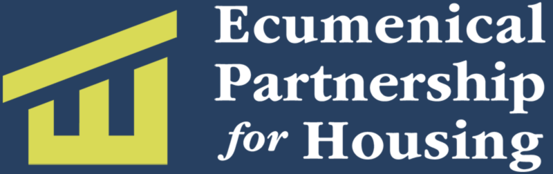 The logo for the ecumenical partnership for housing