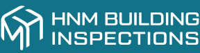 HNM Building Inspections logo with teal house icon and white text