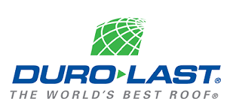 Duro-Last roofing logo with green roof icon and slogan “The World’s Best Roof.”