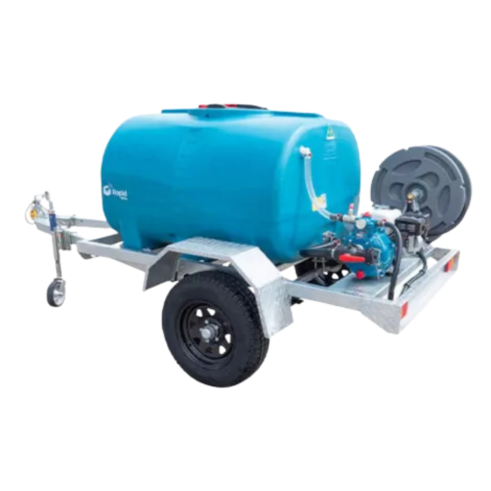 Water Pump Expelling Water Onto Asphalt — Mount Isa Hire Service & Sales in Mount Isa City, QLD