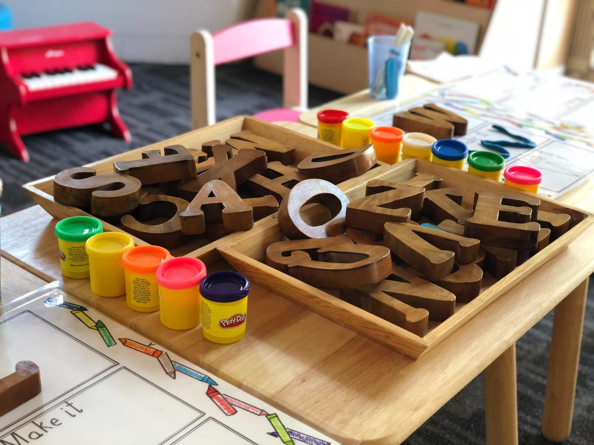 playdough on table