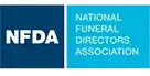 NFDA logo: Blue and white rectangular blocks with 