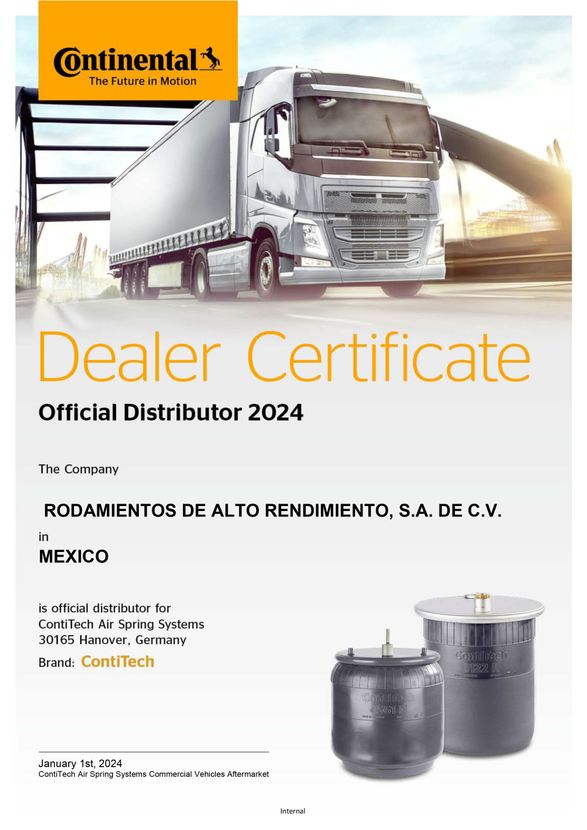 Dealer Certificate 2024