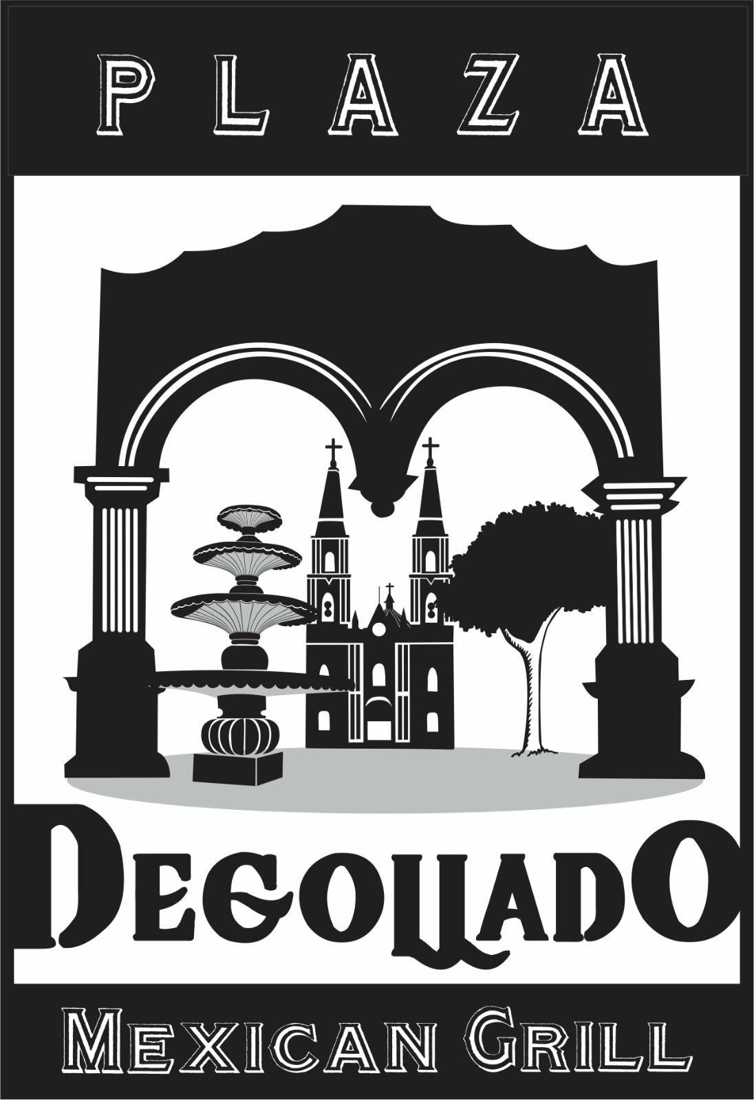 Black and white logo: 