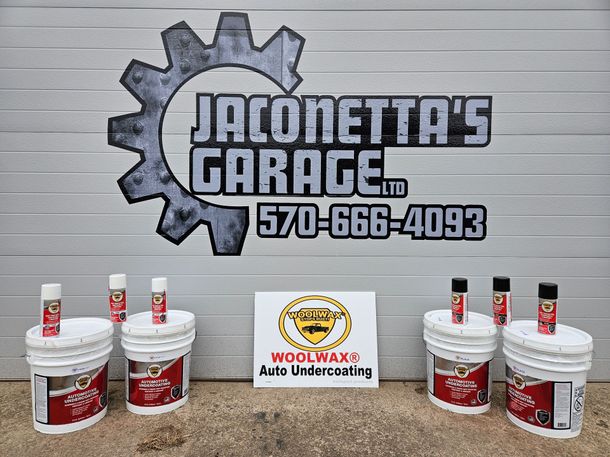 Service Door Sign with Woolwax Products | Jaconetta's Garage LTD.