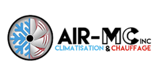 Le logo d'air-mc inc montre un flocon de neige et un ventilateur