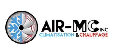 Le logo d'air-mc inc montre un flocon de neige et un ventilateur