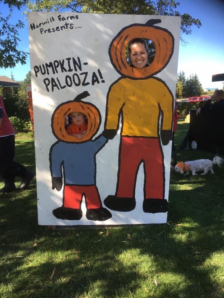 A sign that says pumpkin palooza on it