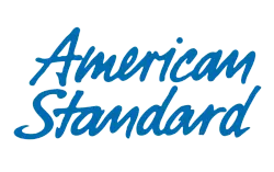 The american standard logo is blue and white on a white background.