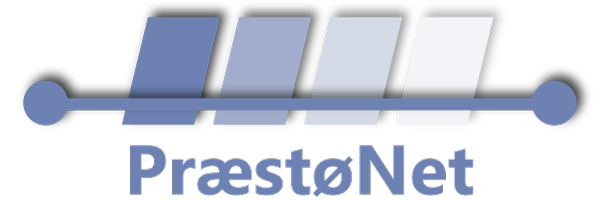 Et logo for en virksomhed kaldet praestonet
