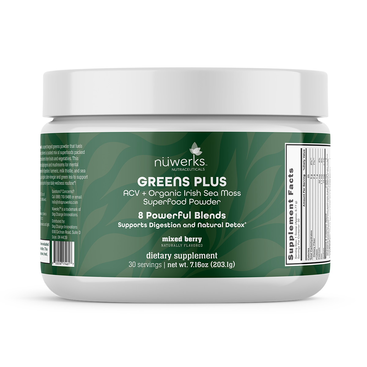 ACV + Organic Irish Sea Moss Super Greens Plus Powder
