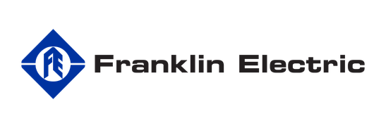 Franklin Electric logo in blue and black on a white background