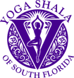 Purple Yoga Shala of South Florida logo with a person in a yoga pose inside a