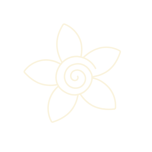 Un dessin d'une fleur avec une spirale au milieu sur fond blanc.