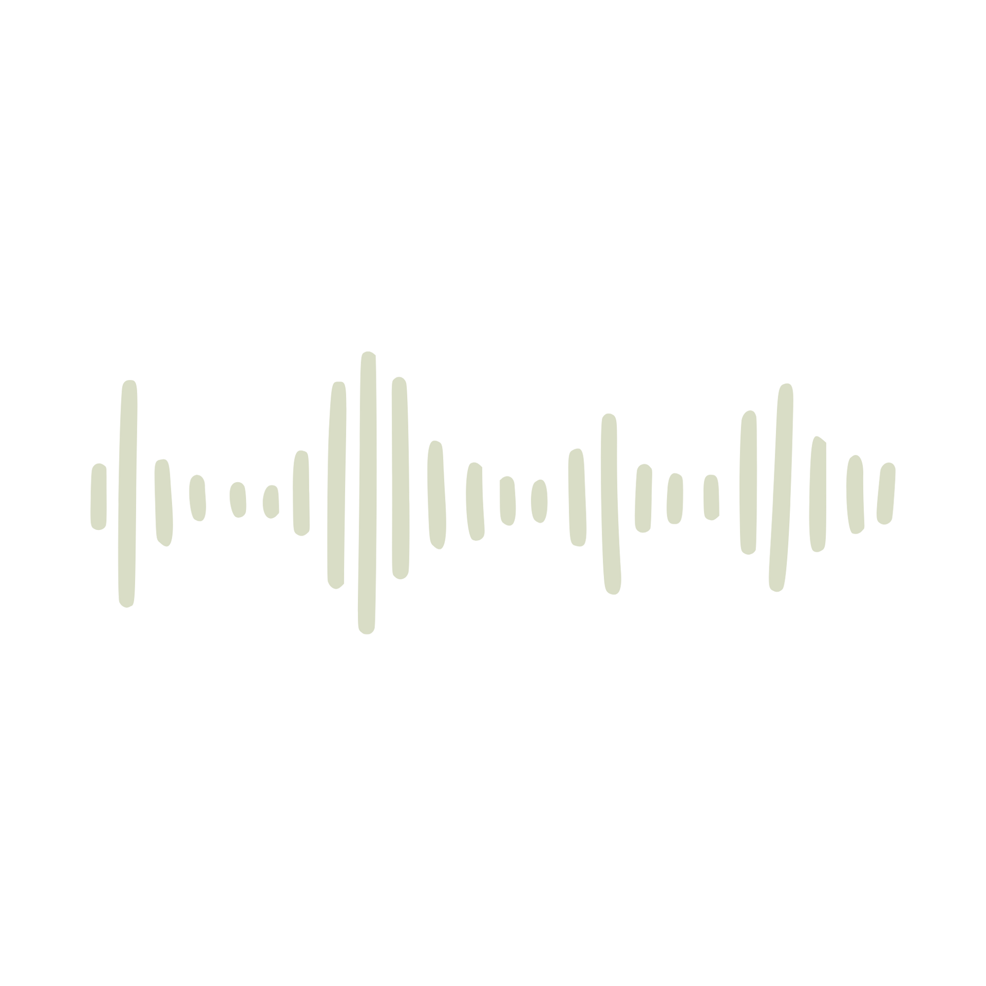 Forme d'onde audio beige abstraite sur fond blanc