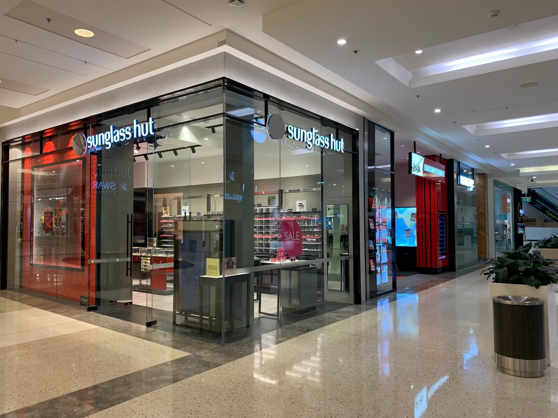 Glass Panel On The Shopping Store