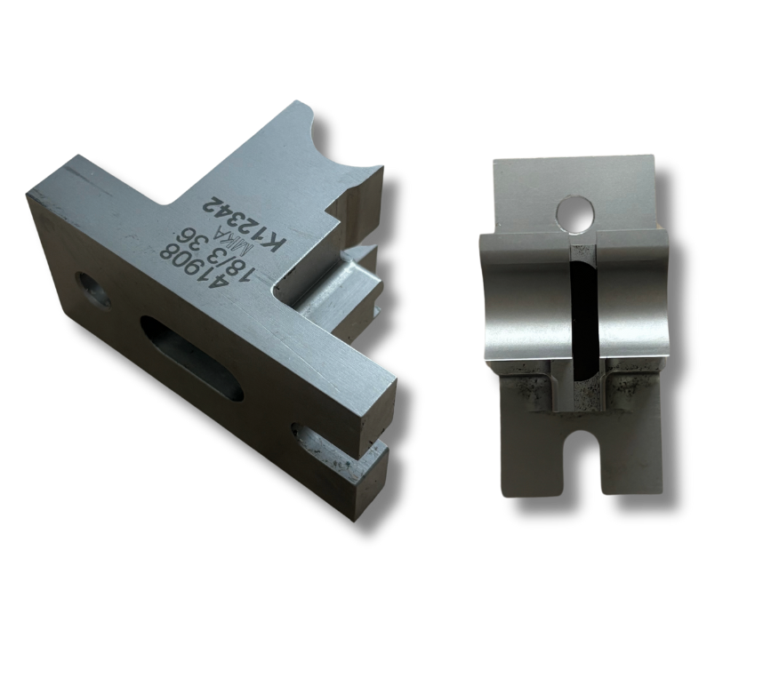 Side and top view of clipper spares made by machine Knives Australia
