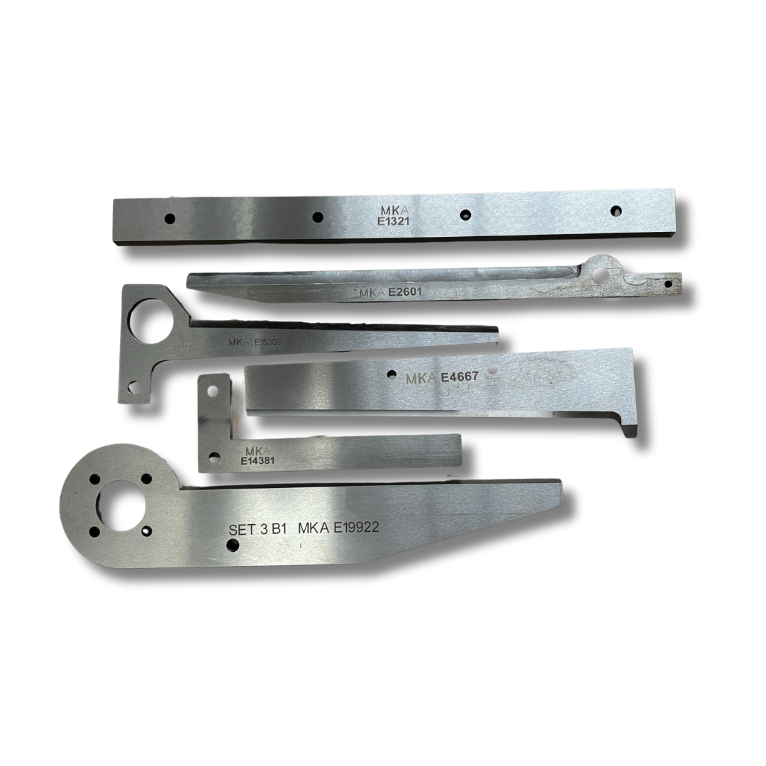 A variety of Industrial Shear & Scissor Knives