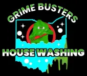 A logo for Grime Busters House Washing