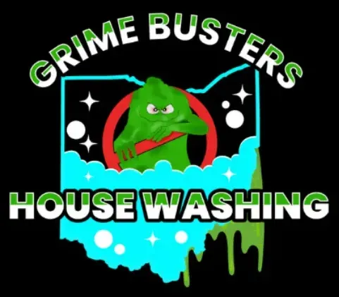 A logo for Grime Busters House Washing