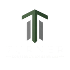 Green and gray Turner Construction Services logo on a dark background