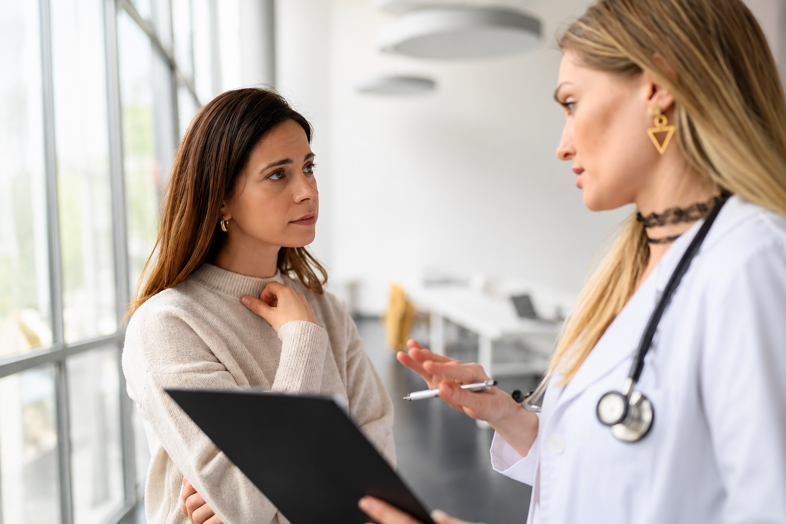 Clinician reviewing patient health risks before GLP-1 or GIP therapy