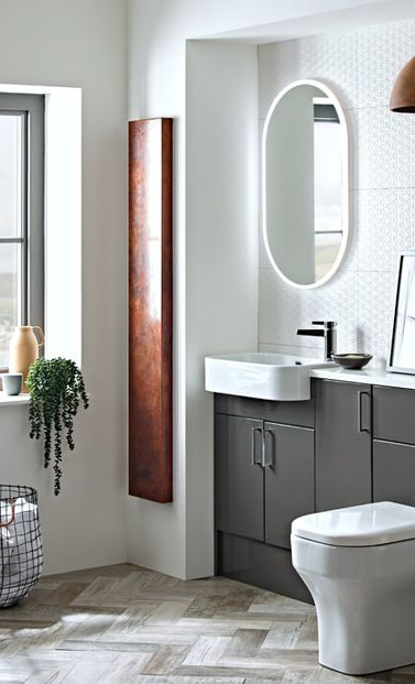 Gong! electric radiator in Mighty Magmas copper finish Gong! electric radiator in Mighty Magmas copper finish