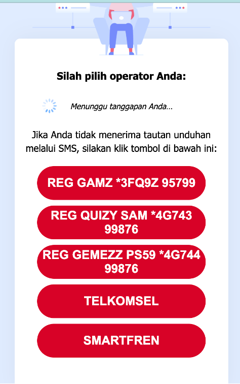 Gambar 7, Korban scammer akan kelabui untuk bermain game yang sebenarnya akan menguras pulsanya